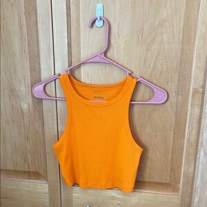 Wild Fable Orange Ribbed Crop Top